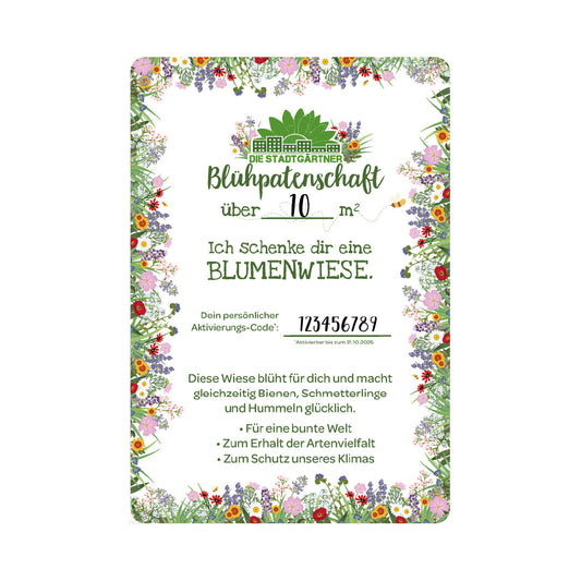 Patenschaft für 10 m² Blumenwiese zum Ausdrucken