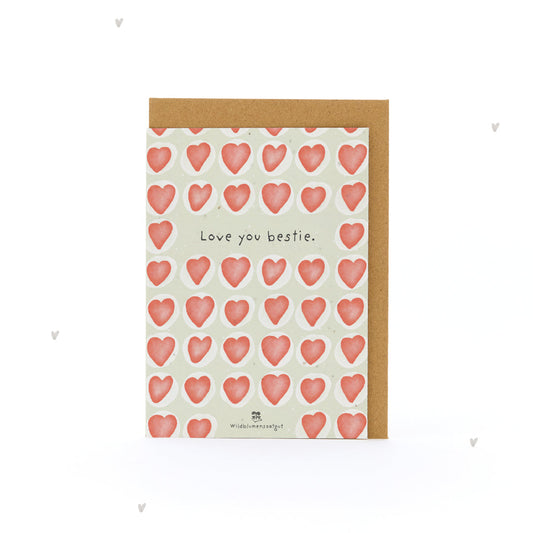 Grußkarte - Love you bestie