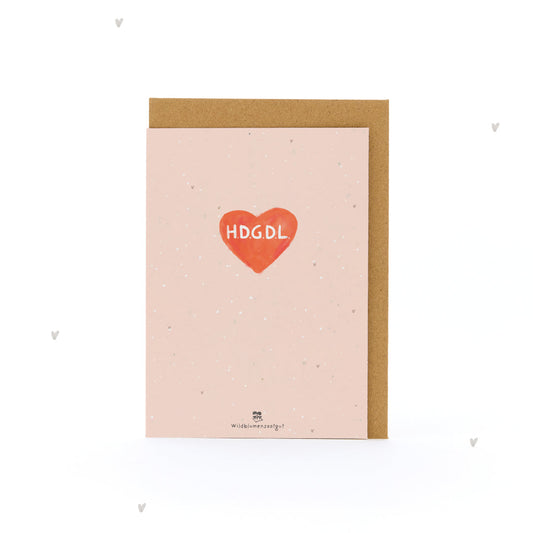 Grußkarte - HDGDL - Hab dich ganz doll lieb