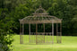 Luxus Pavillon Romantik V2 rund 350 cm antik braun