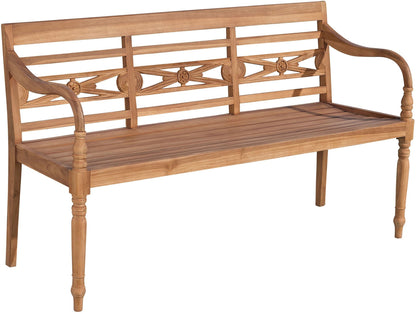 Teakbank MARYLAND V2 Massivholz Gartenbank Gartensitz Bank Holzbank Sitzbank NEU