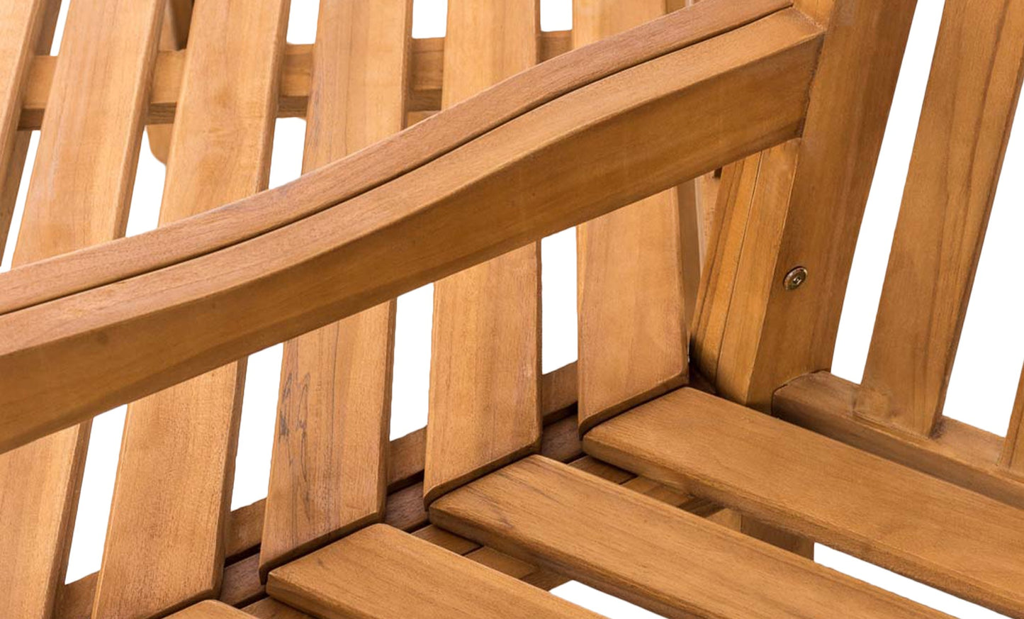 Teakbaumbank Kenna halbrund  250 cm Wetterfeste Holzbank Ganzjährig
