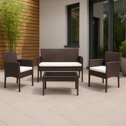 Polyrattan Sitzgruppe Ramunda braun