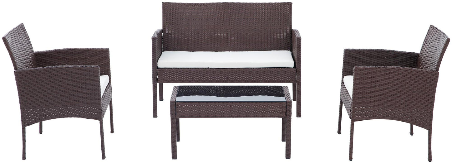 Polyrattan Sitzgruppe Ramunda braun