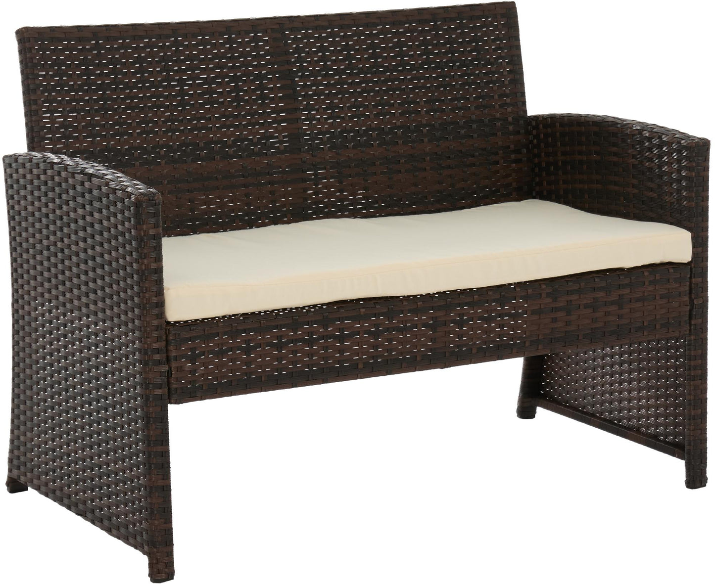 Polyrattan Sitzgruppe Toruba braun