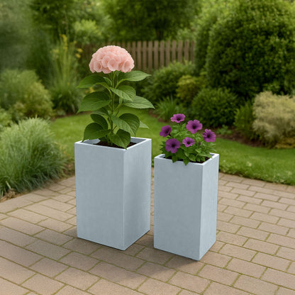 2er Set Pflanzkübel quadratisch 3