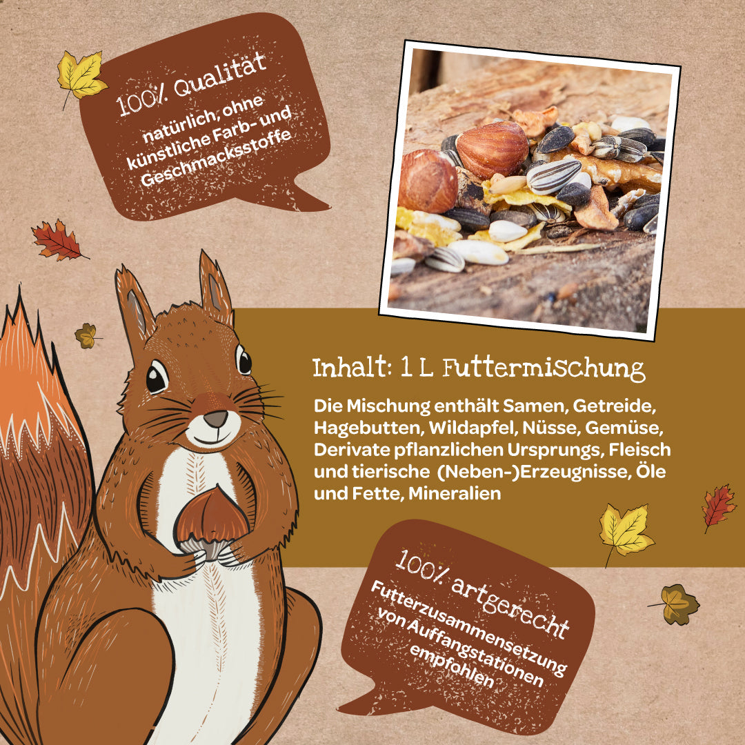 Große Mahlzeit – 1 L Eichhörnchenfutter
