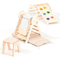 Montessori 4in1 Kletterdreieck für Babys: Pikler-Dreieck, Kletterbogen, Rutschbrett und Kissen für Kleinkinder (1–3 Jahre)
